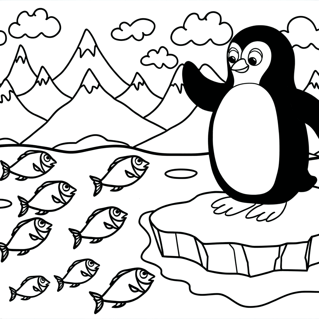 Pinguin auf Eisscholle