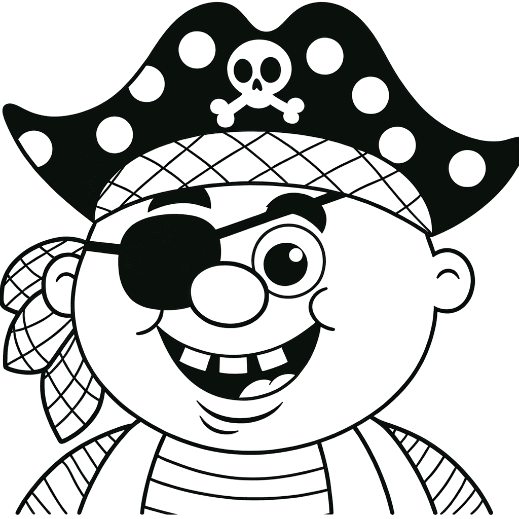 Lustiges Piratengesicht mit Augenklappe