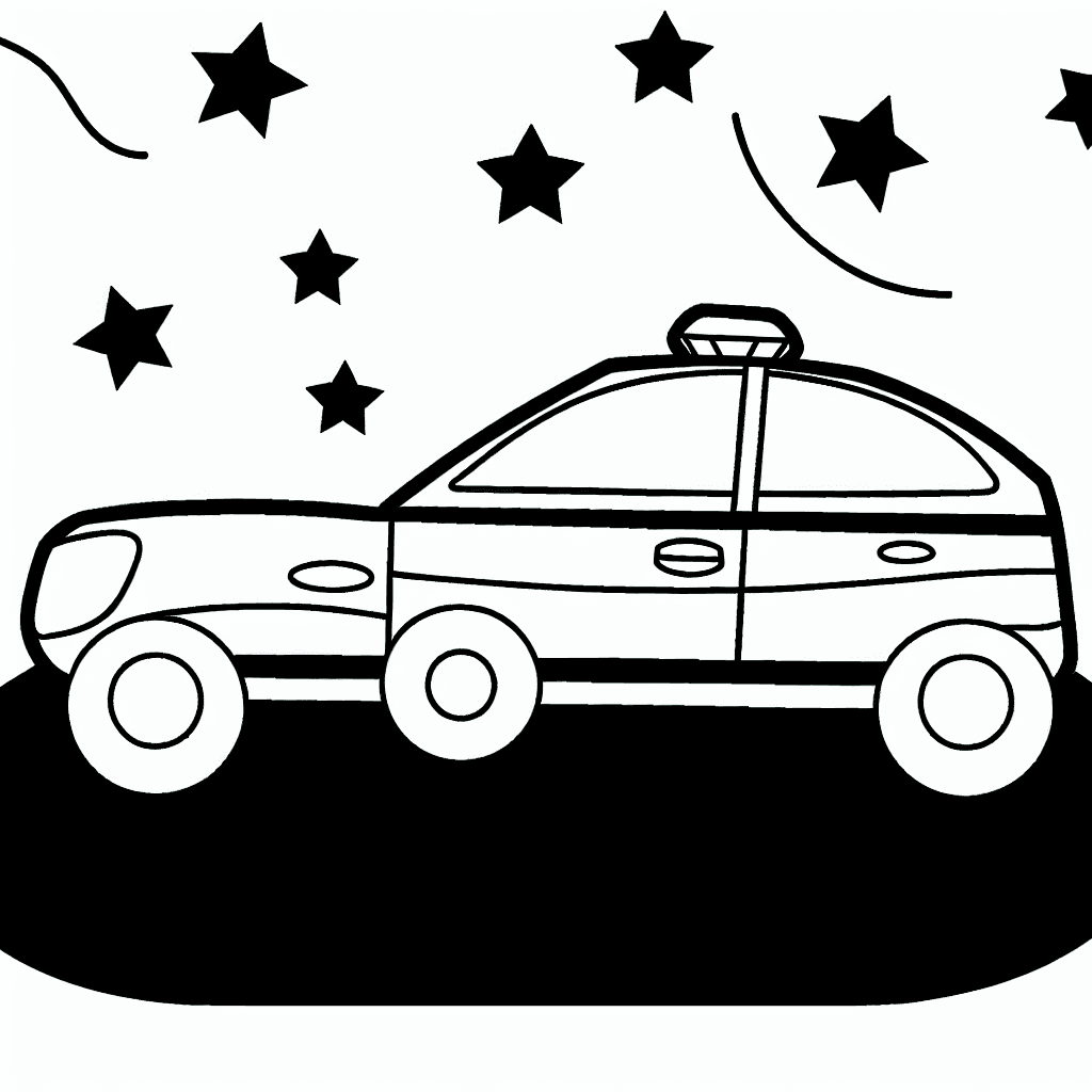 Polizeiwagen bei Nacht