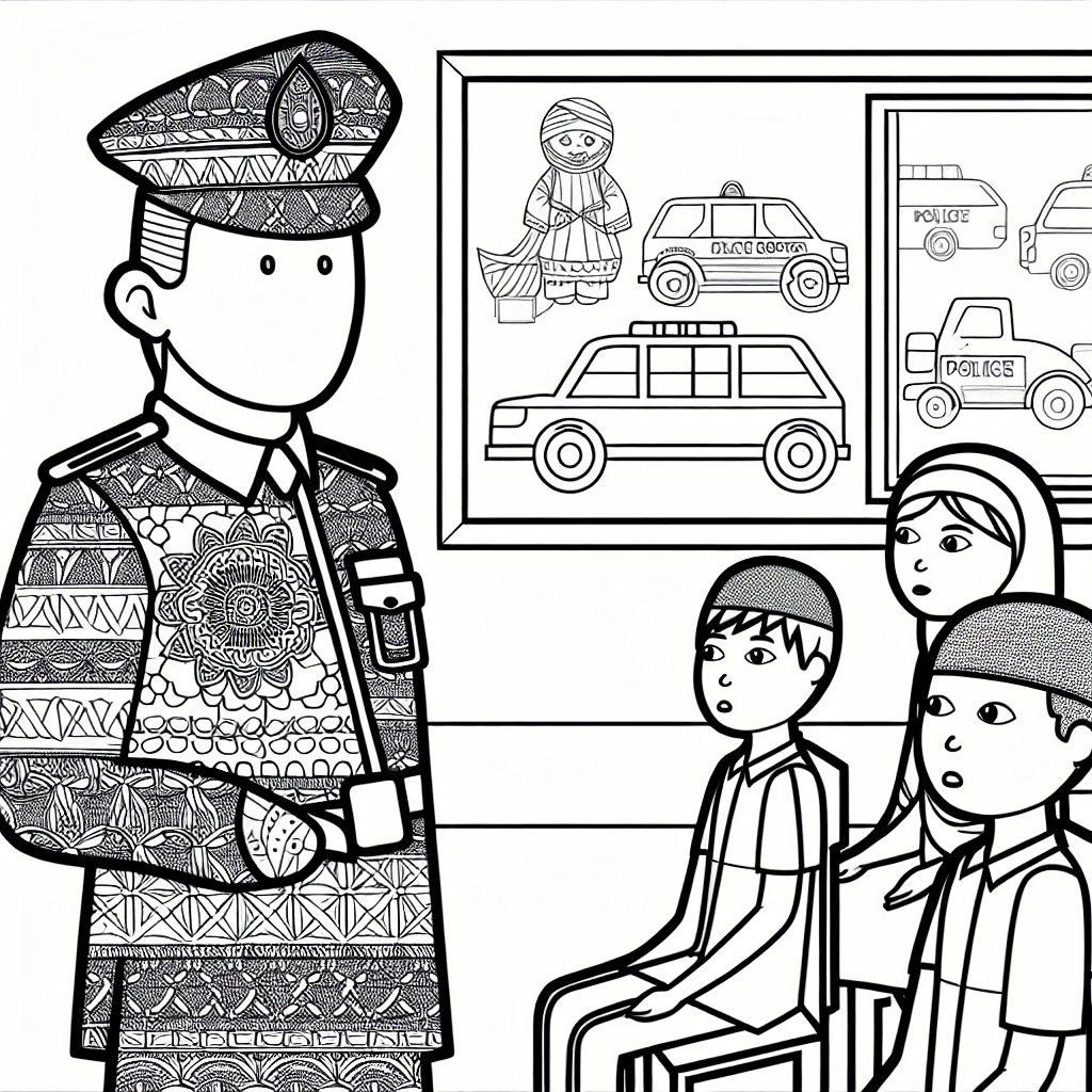 Polizist erklärt Sicherheit in der Schule
