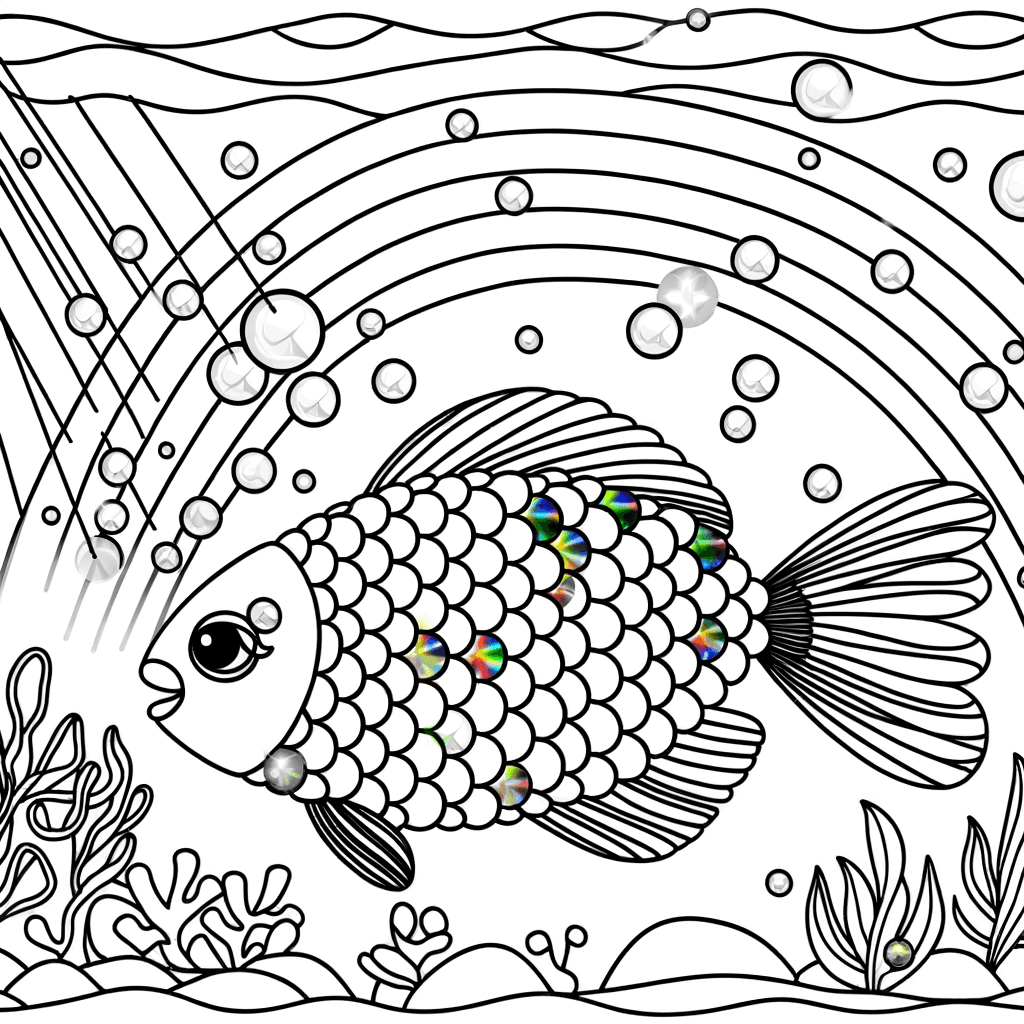 Magischer Regenbogen in der Unterwasserwelt