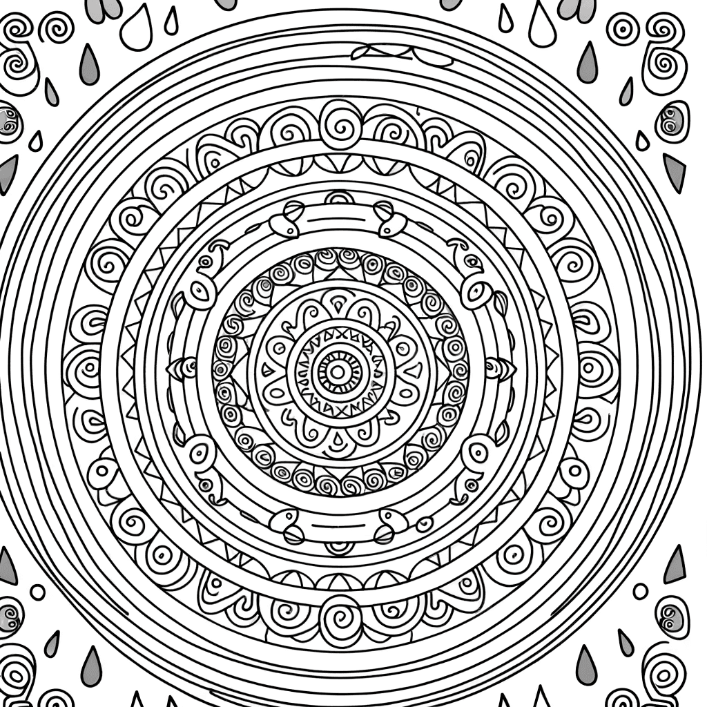 Mandala Arcobaleno da colorare