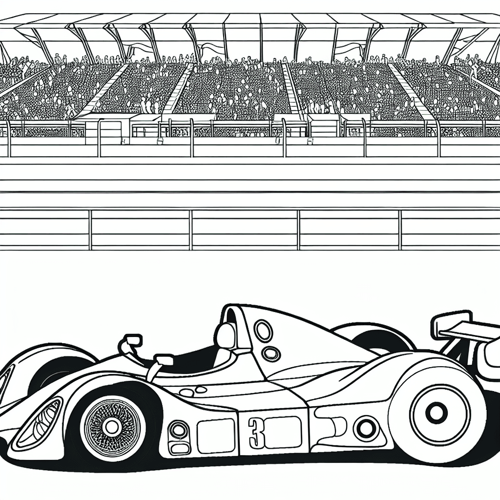 Sporty Race Car Coloring Page