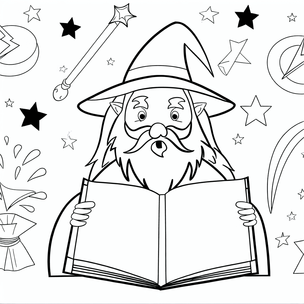 Mago con Libro de Hechizos